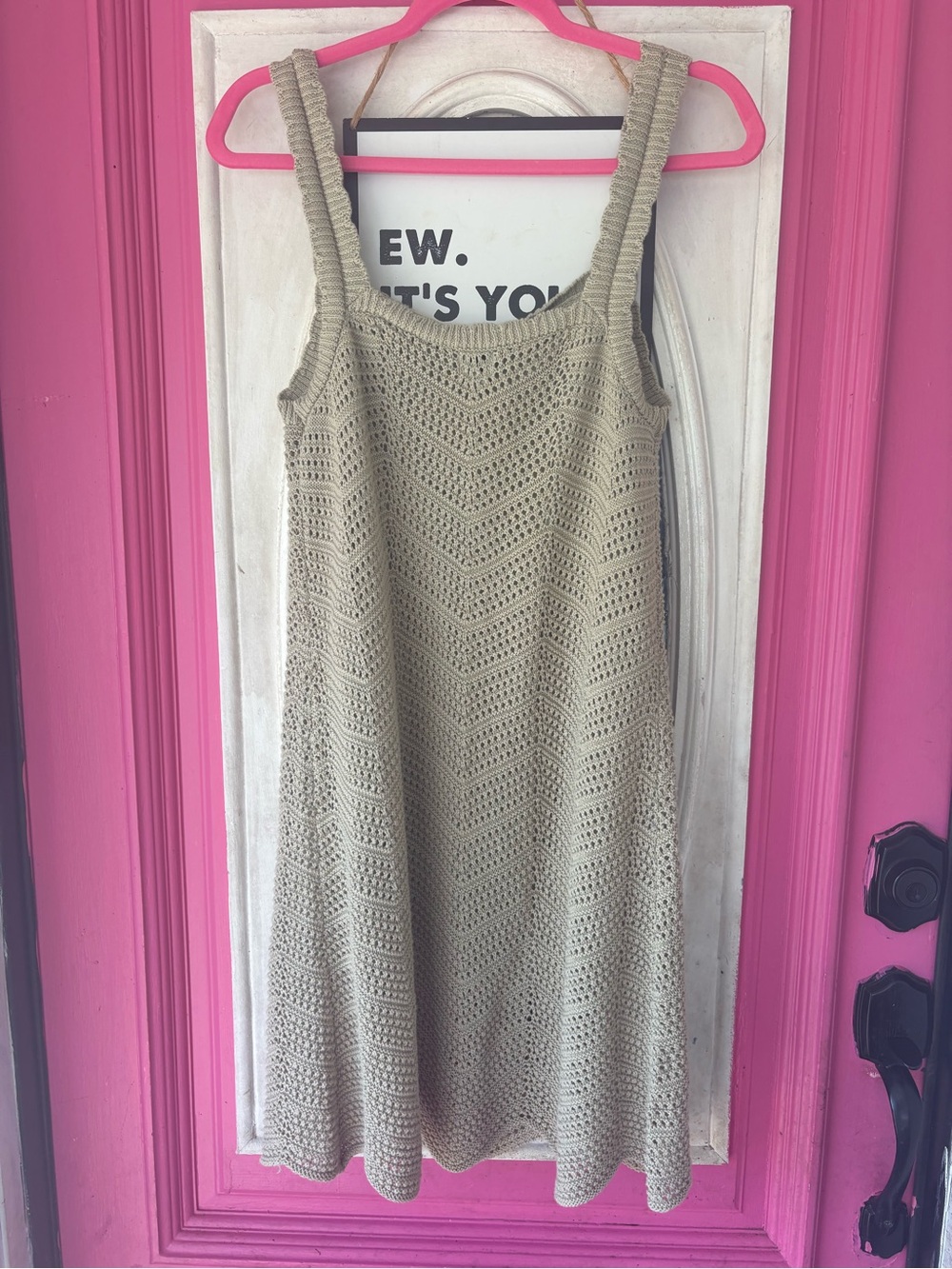 a new day Beige Crochet Tank Mini Dress - Picture 7 of 7
